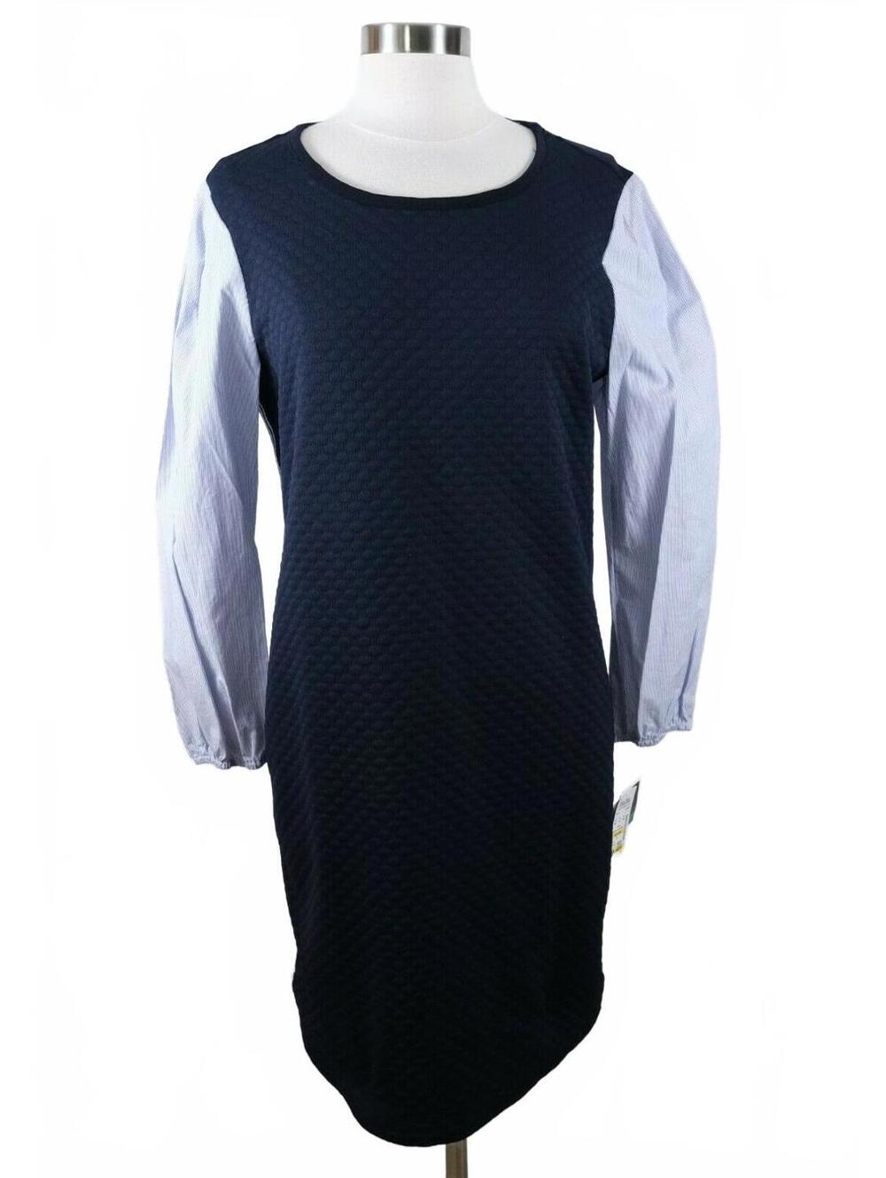 NEW Violet Weekend Womens Scoop Neck Navy Dress Large